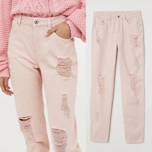 H&M Powder Pink Boyfriend Jeans